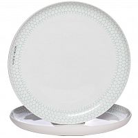 тарелка белая с бирюзовым рисунком 30*30*3,3 в Братске