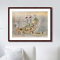 картина: scenes of traders in nagasaki, 1750г. в Братске