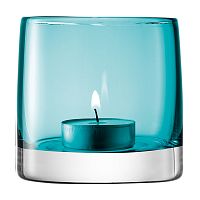 подсвечник стеклянный бирюзовый для чайной свечи light colour, 8,5 см в Братске