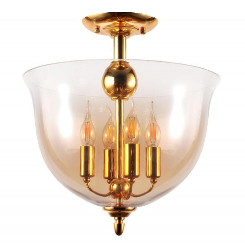 потолочный светильник crystal lux atlas pl4 gold в Братске