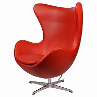 кресло arne jacobsen style egg chair красное в Братске