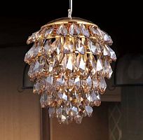 подвесной светильник crystal lux charme sp3+3 led gold/amber в Братске