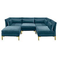 диван zara sectional угловой синий в Братске