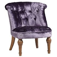 кресло sophie tufted slipper chair вельвет фиолетовое в Братске