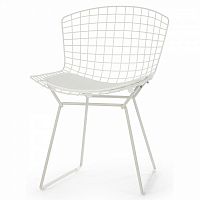 стул bertoia side кожаный standart белый в Братске