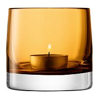подсвечник стеклянный охра для чайной свечи light colour, 8,5 см в Братске
