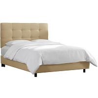 кровать двуспальная 160х200 бежевая alice tufted beige в Братске