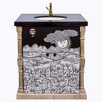 тумба с раковиной старый город нуар fornasetti в Братске