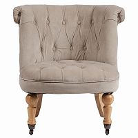 кресло amelie french country chair серо-бежевое в Братске