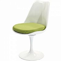 стул eero saarinen style tulip chair зеленая подушка в Братске