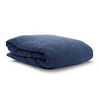 пододеяльник изо льна темно-синего цвета essential 150х200 в Братске