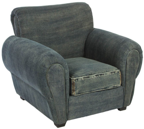 кресло san francisco denim armchair серое в Братске