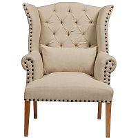 кресло quinn tufted armchair бежевое в Братске