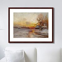 картина: winter sunset, 1913г. в Братске