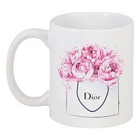 кружка с рисунком dior peonies в Братске