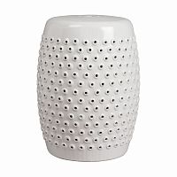 керамический столик-табурет cutwork garden stool белый в Братске