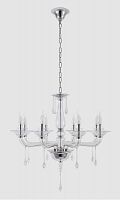 подвесная люстра crystal lux monica sp8 chrome/transparent в Братске