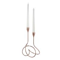 подсвечник медный металлический на 2 свечи loop, 28 см в Братске